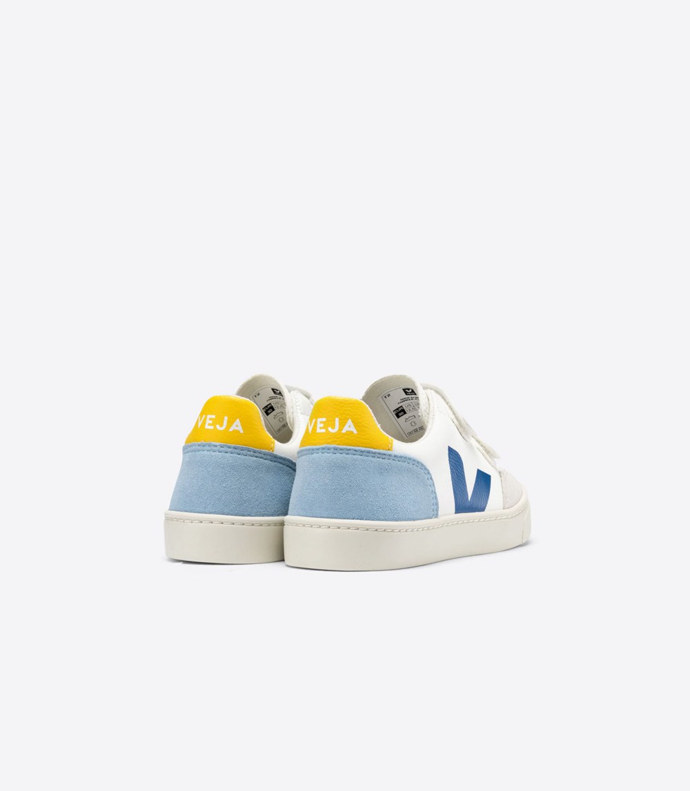 Tenis Veja Niños - V-12 Velcro Chromefree - Blancos - 581MVSACX